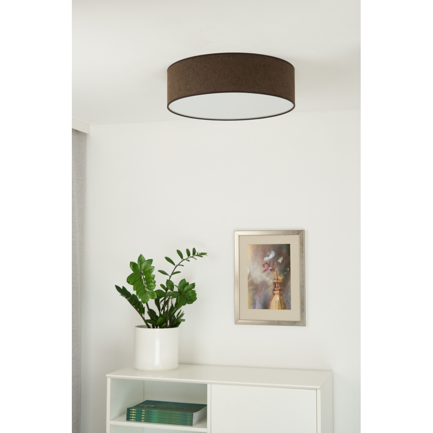 Duolla - Plafón LED CORTINA LED/26W/230V diá. 45 cm marrón