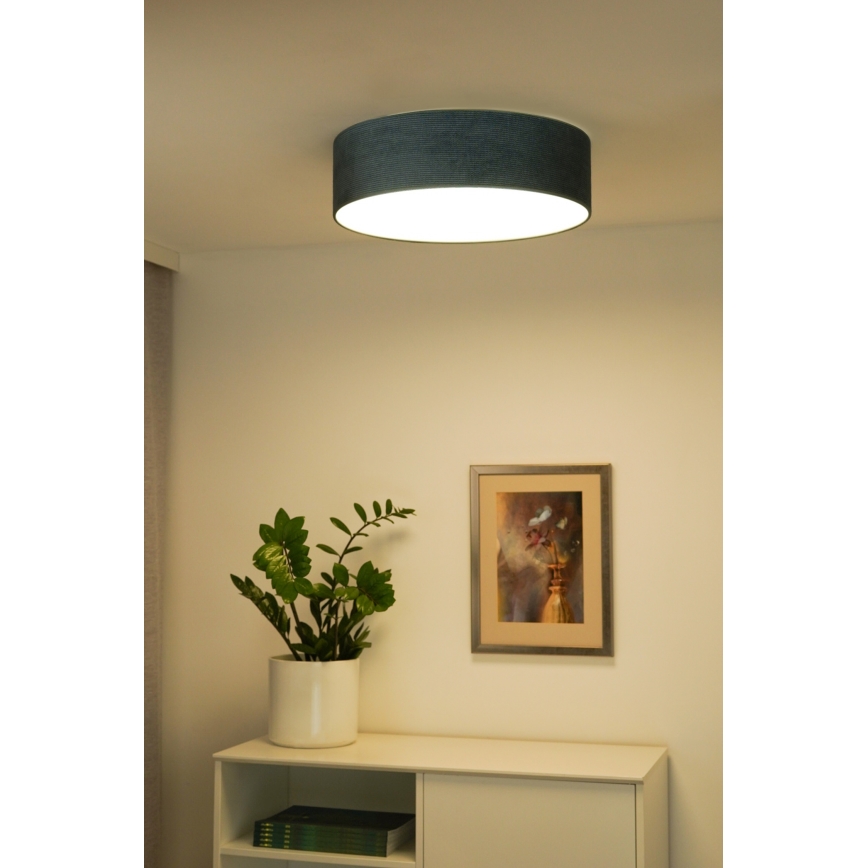 Duolla - Plafón LED CORTINA LED/26W/230V diá. 45 cm turquesa