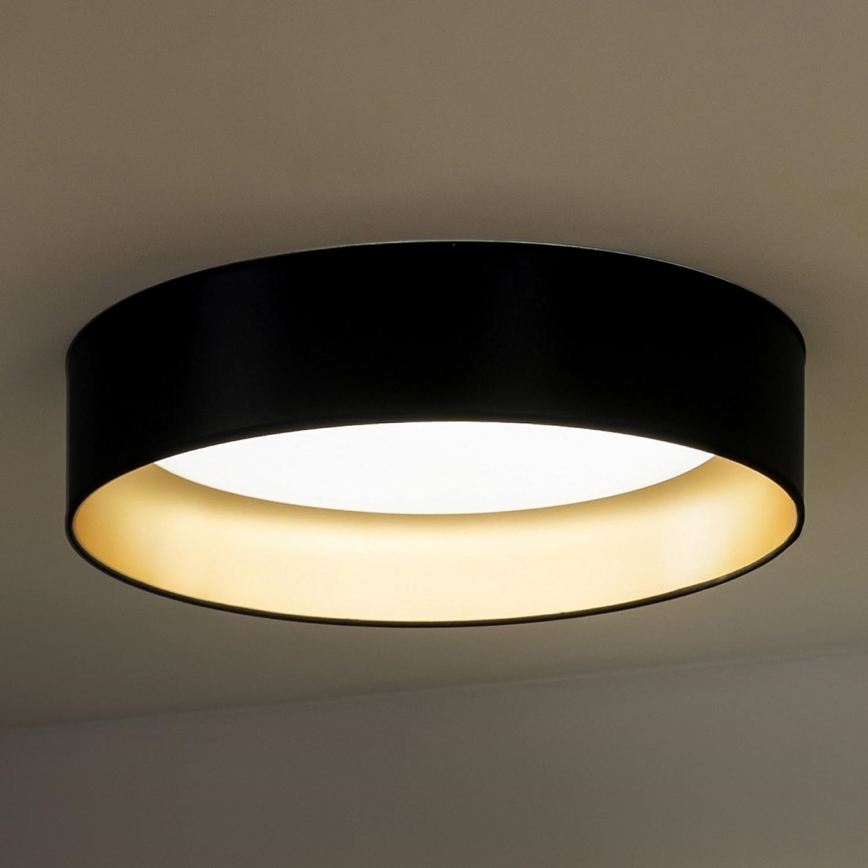 Duolla - Plafón LED ROLLER LED/24W/230V negro/dorado