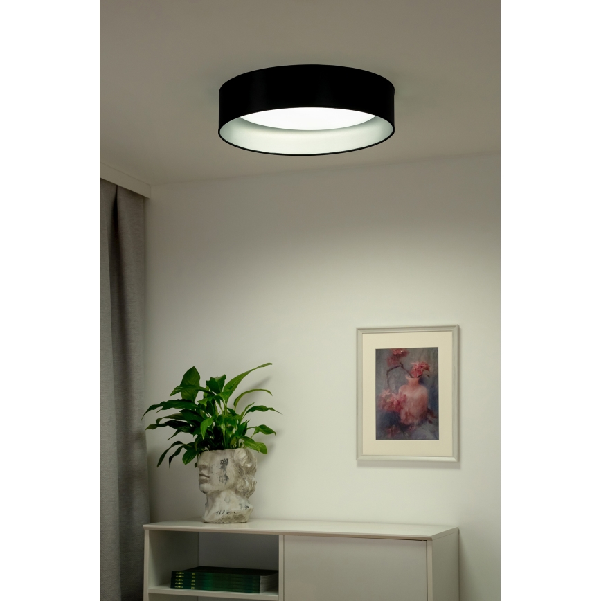 Duolla - Plafón LED ROLLER LED/24W/230V negro/plata