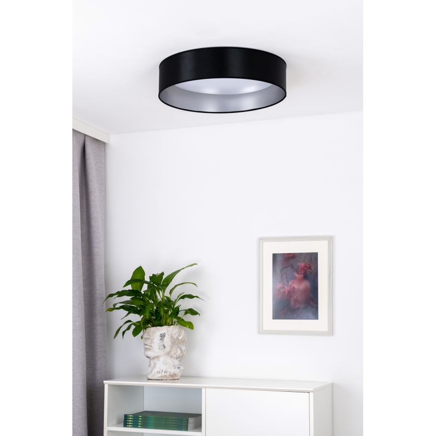 Duolla - Plafón LED ROLLER LED/24W/230V negro/plata