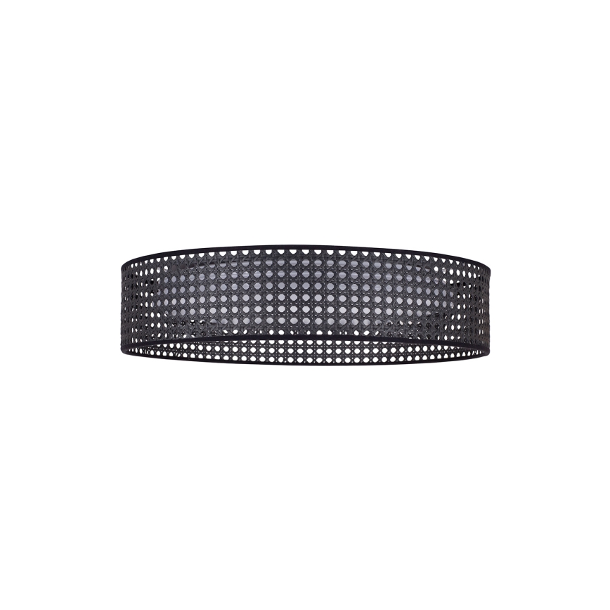 Duolla - Plafón LED ROLLER RATTAN LED/24W/230V negro