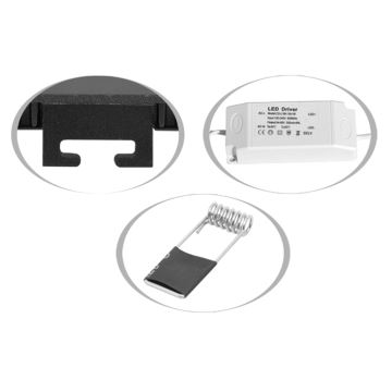 Lámpara empotrable de baño LED LADA LED/6W/230V 3000/4000/6000K diá. 12 cm IP44 negro