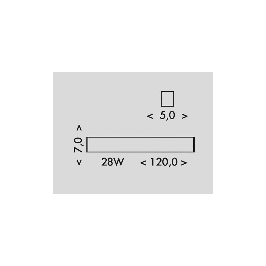 Plafón LED DONAR LED/28W/230V 4000K 120 cm blanco