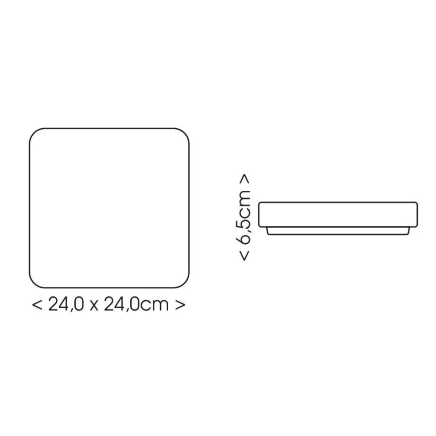 Plafón LED de baño LUKY LED/12W/230V 4000K 24x24 cm IP44