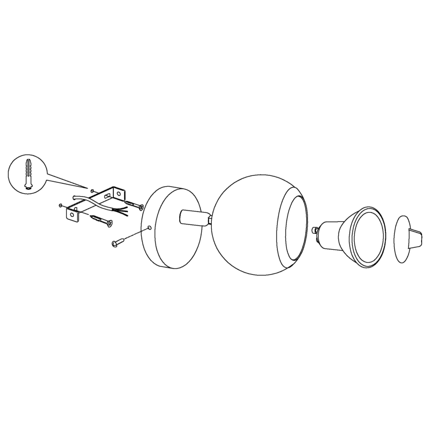 Eglo - Foco LED 1xGU10/3W LED