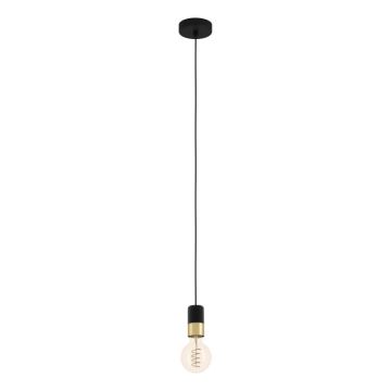 Eglo - Lámpara colgante 1xE27/40W/230V negro/dorado
