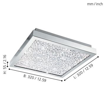 Eglo - Plafón LED LED/16W/230V