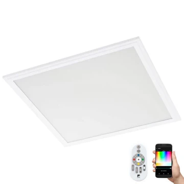 Eglo 32547 - Panel empotrable LED RGBW regulable SALOBRENA-C LED/34W/230V blanco 60x60 cm + control remoto