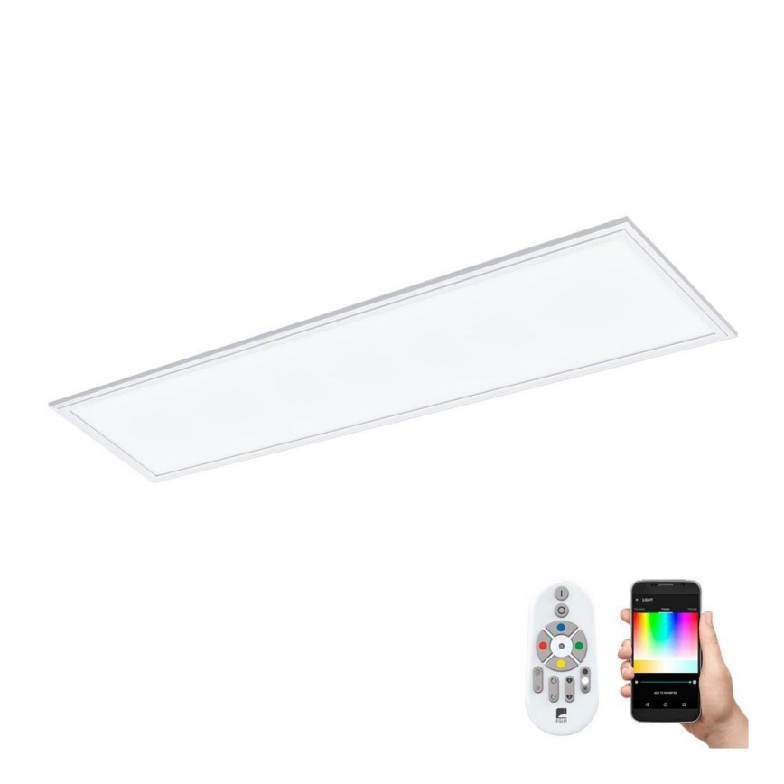 Eglo 32734 - Panel empotrable LED RGBW regulable SALOBRENA-C 34W/230V blanco + control remoto