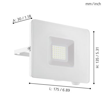 Eglo - Reflector LED LED/30W/230V IP65