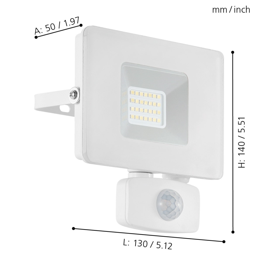 Eglo - LED Reflector con sensor LED/20W/230V IP44