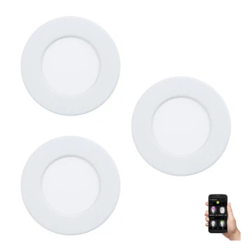 Eglo 33217 - SET 3xLED RGBW Lámpara empotrable regulable FUEVA LED/3W/230V