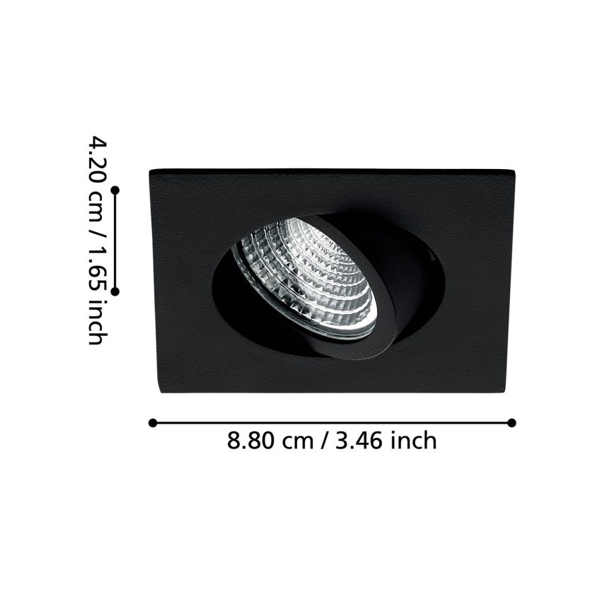 Eglo - Lámpara empotrable LED regulable LED/6W/230V negro