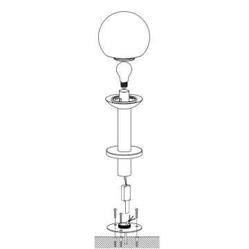 Eglo 33565 - Lámpara LED regulable de exterior NISIA-C 1xE27/9W/230V 525 mm IP44