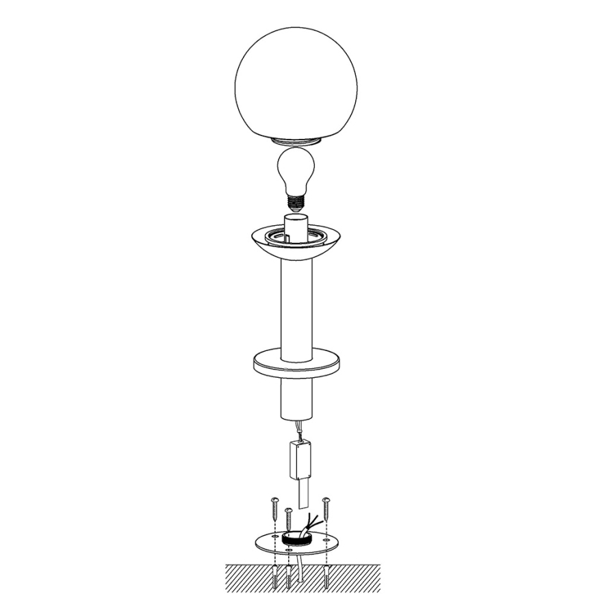 Eglo 33565 - Lámpara LED regulable de exterior NISIA-C 1xE27/9W/230V 525 mm IP44