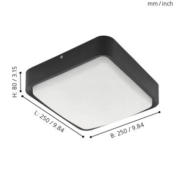 Eglo 33573 - Plafón de techo LED regulable PIOVE-C LED/14W/230V IP44