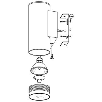 Eglo 33582 - Iluminación exterior regulable LED RGBW RIGA 2xGU10/5W/230V IP44