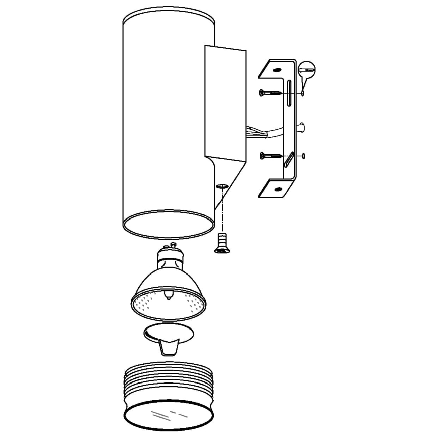 Eglo 33582 - Iluminación exterior regulable LED RGBW RIGA 2xGU10/5W/230V IP44