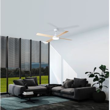 Eglo - Ventilador de techo LED LED/20W/230V 3000/4000/5000K + control remoto blanco