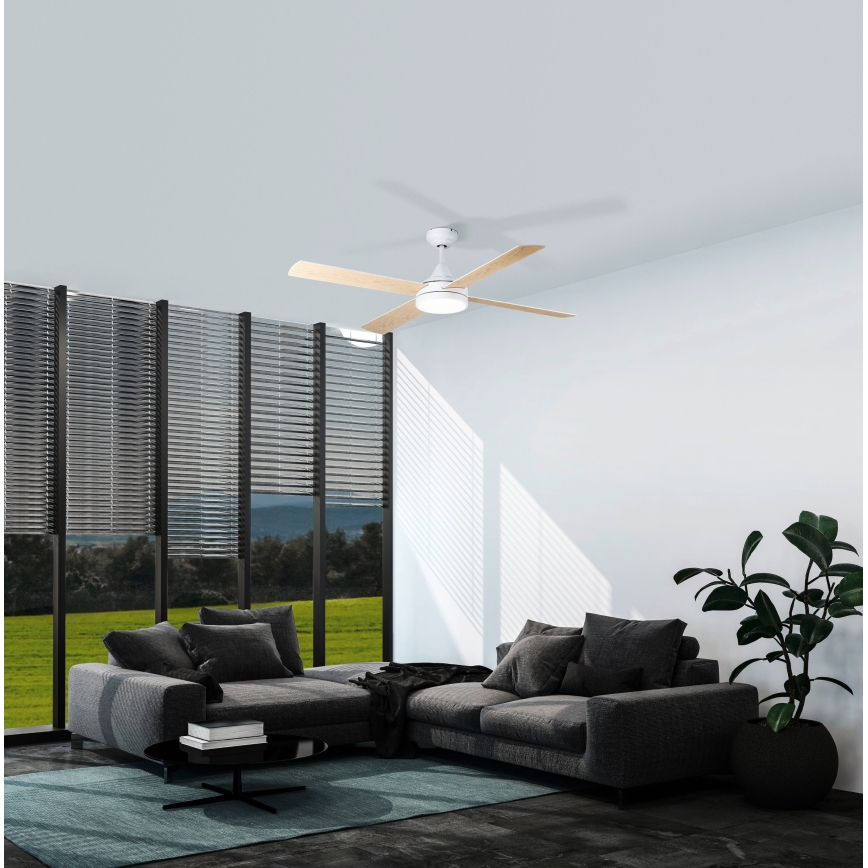 Eglo - Ventilador de techo LED LED/20W/230V 3000/4000/5000K + control remoto blanco