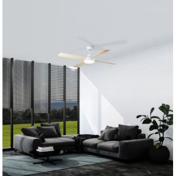 Eglo - Ventilador de techo LED LED/20W/230V 3000/4000/5000K + control remoto blanco