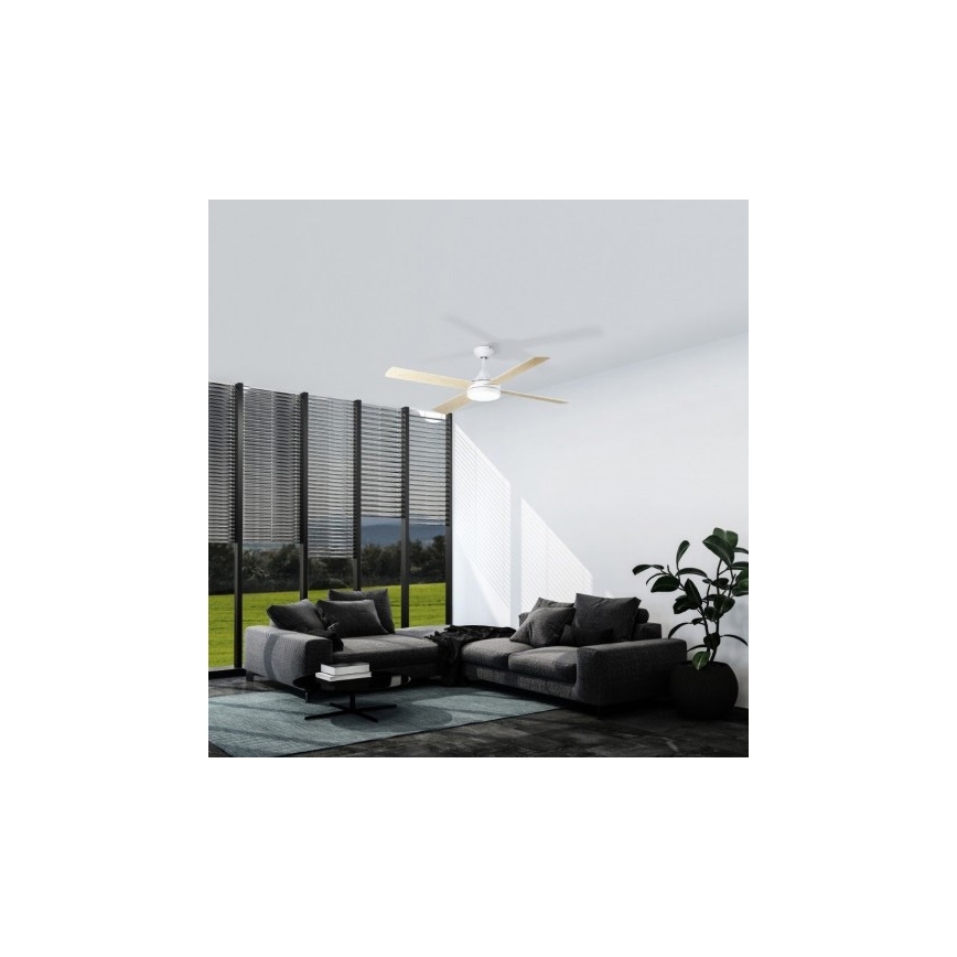 Eglo - Ventilador de techo LED LED/20W/230V 3000/4000/5000K + control remoto blanco