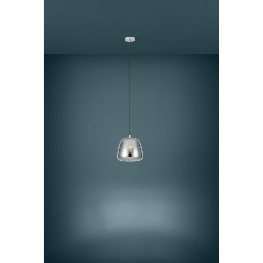 Eglo - Lámpara de araña de cable 1xE27/40W/230V dia. 26 cm gris