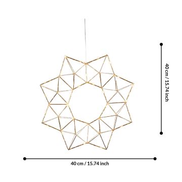 Eglo 411017 - Decoración navideña LED EDGE LED/1,92W/3/230V estrella