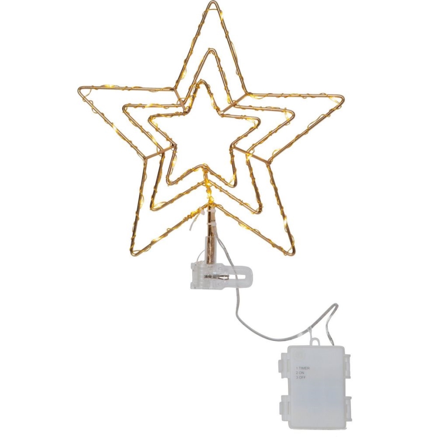 Eglo - Decoración LED de Navidad para exteriores 30xLED/0,06W/3xAA IP44