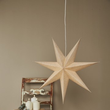 Eglo 411556 - Decoración de Navidad ÉTOILE estrella 1xE14/25W/230V 60 cm beige