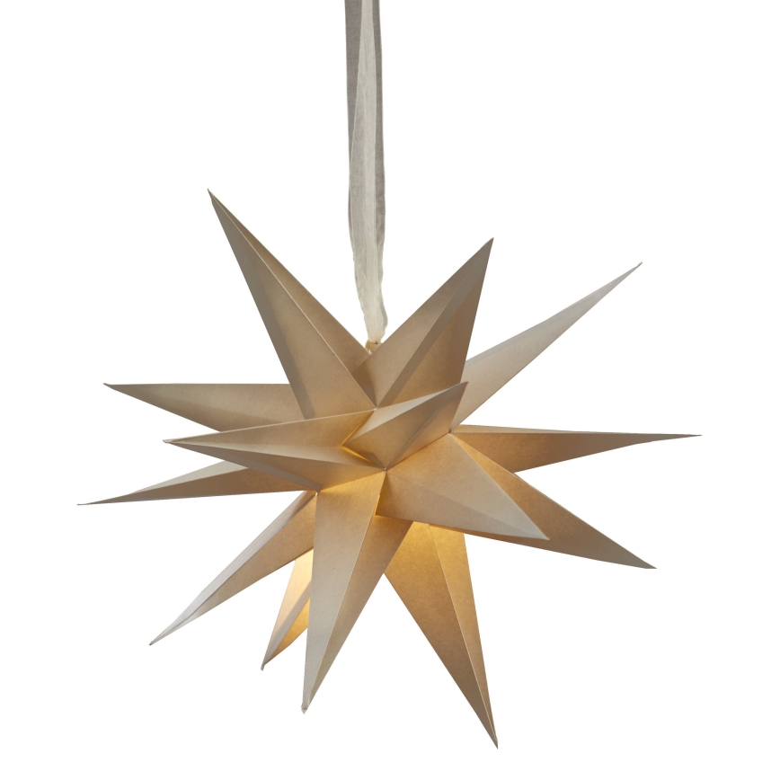 Eglo 411566 - Decoración de Navidad DECEMBER estrella 1xE14/25W/230V 35 cm beige