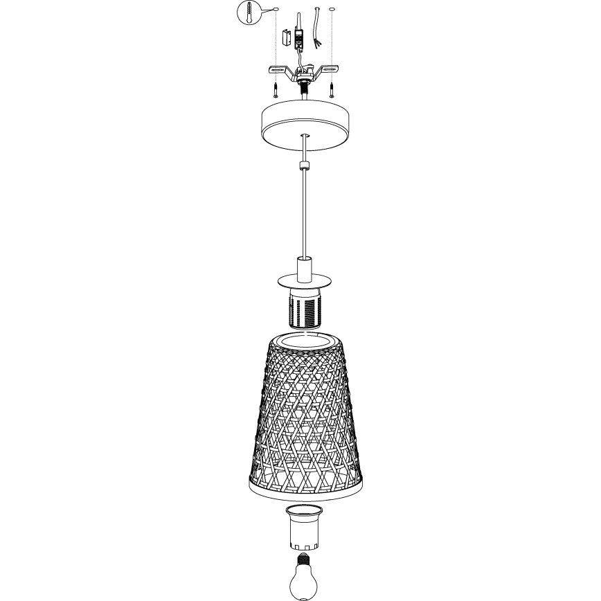 Eglo - Lámpara colgante 1xE27/40W/230V diá. 180mm