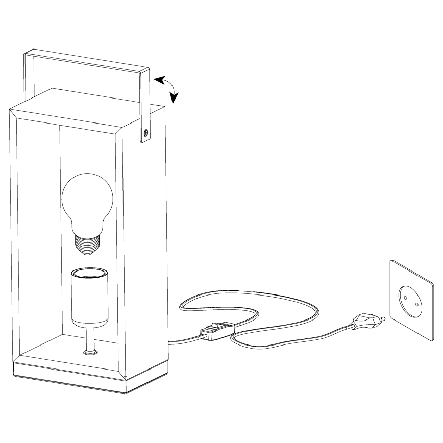 Eglo - Lámpara de mesa 1xE27/40W/230V