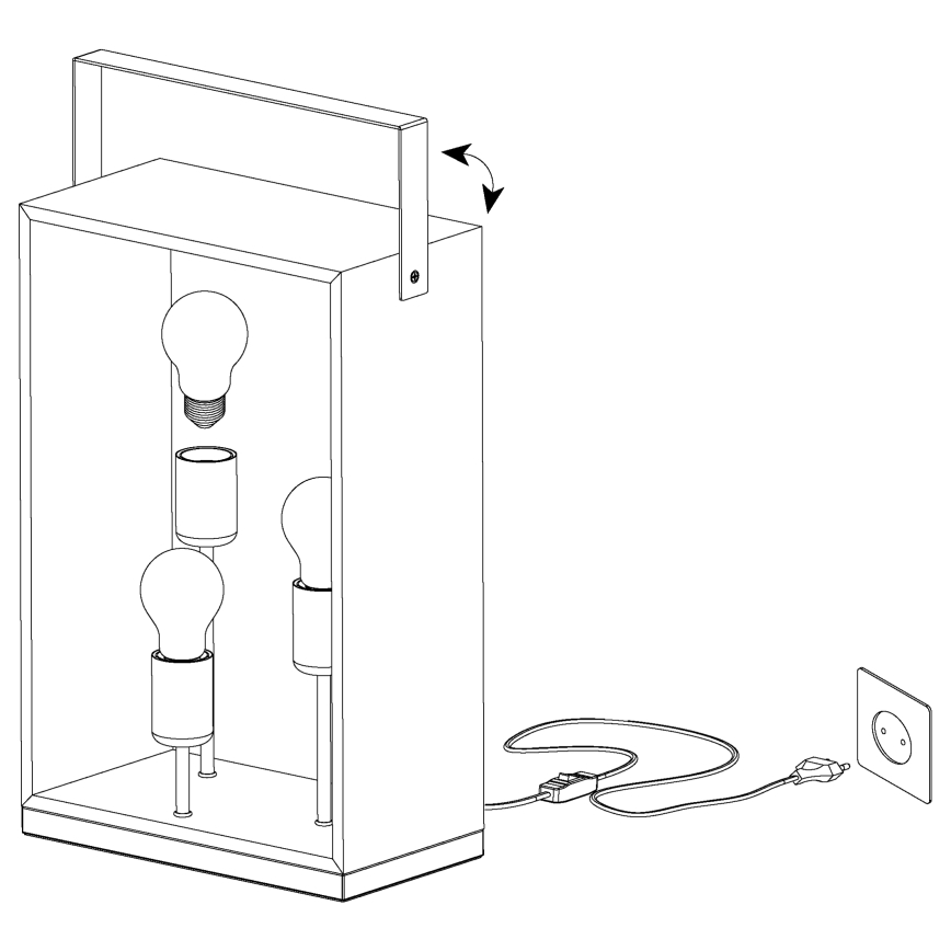 Eglo - Lámpara de mesa 3xE27/40W/230V