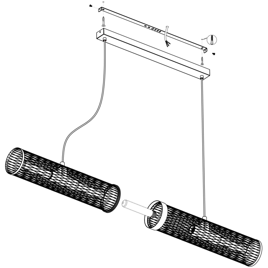 Eglo - Lámpara colgante 4xE27/40W/230V