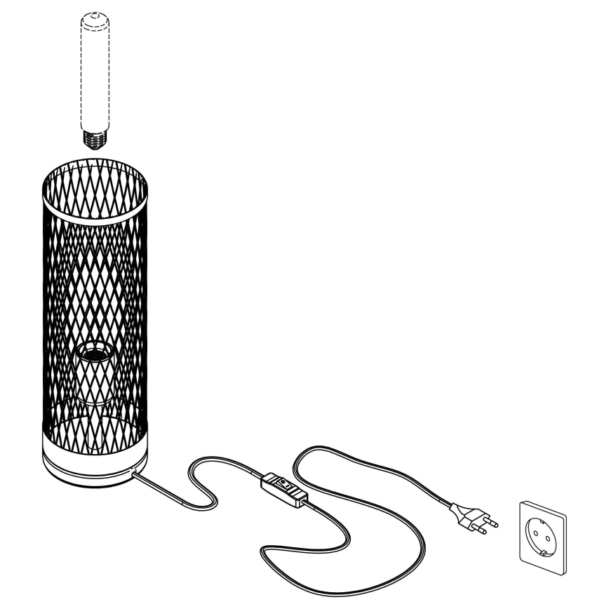 Eglo - Lámpara de mesa 1xE27/40W/230V