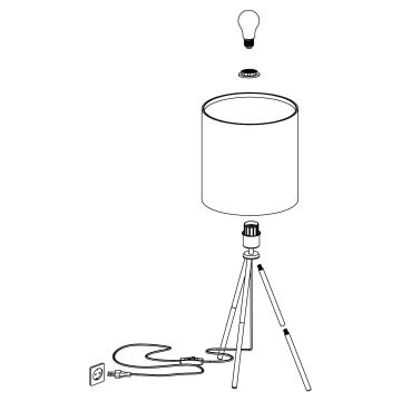 Eglo - Lámpara de mesa 1xE27/40W/230V