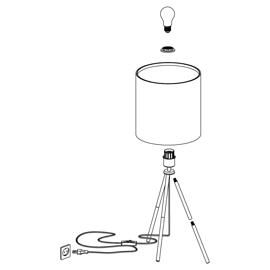 Eglo - Lámpara de mesa 1xE27/40W/230V