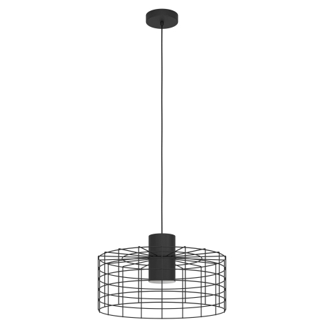 Eglo - Lámpara colgante 1xE27/40W/230V diá. 48 cm negro