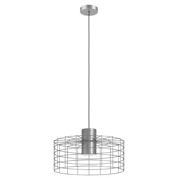 Eglo - Lámpara colgante 1xE27/40W/230V d. 48 cm plata