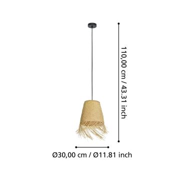 Eglo - Lámpara colgante 1xE27/40W/230V