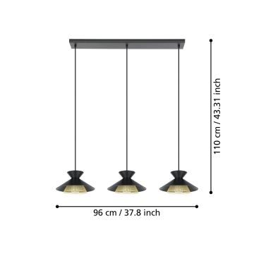 Eglo - Lámpara colgante 3xE27/40W/230V