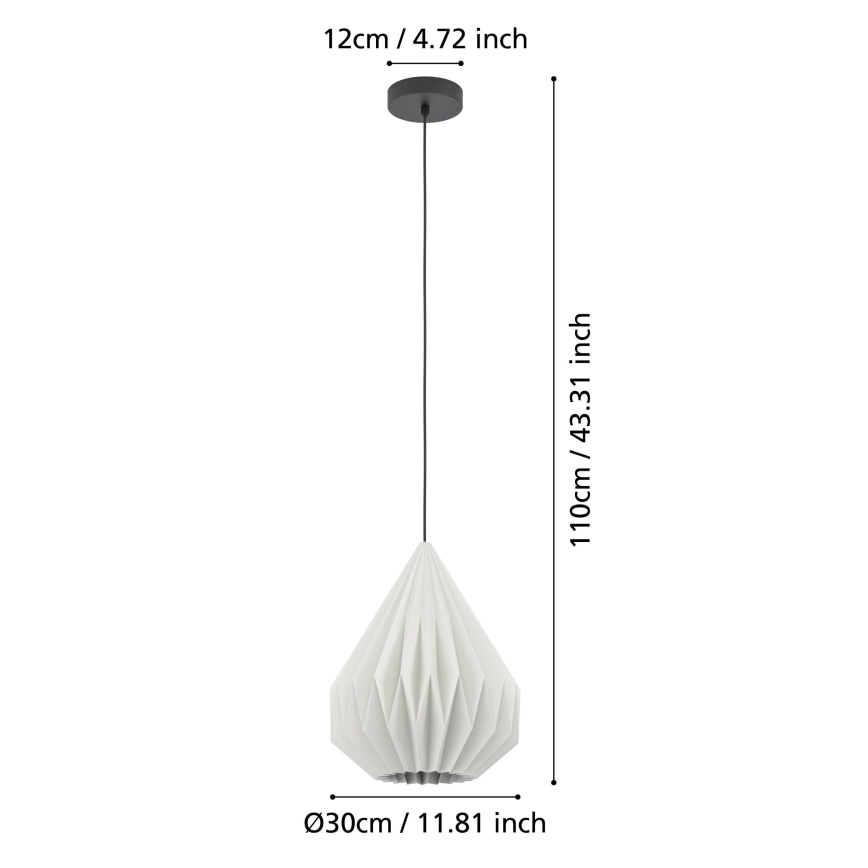Eglo - Lámpara colgante 1xE27/25W/230V diá. 31 cm