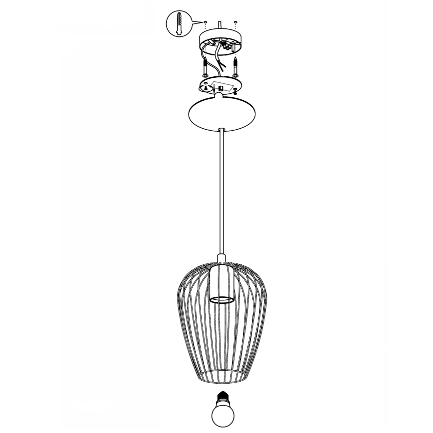 Eglo - Lámpara colgante 1xE27/60W/230V