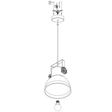 Eglo - Lámpara colgante 1xE27/40W/230V