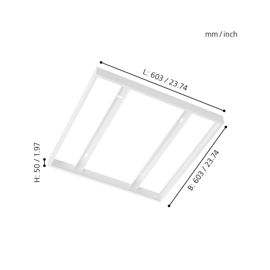 Eglo - Marco del panel de techo 603x603mm