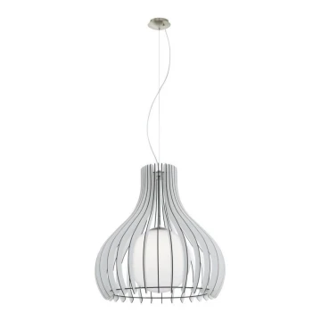 Eglo 61716 - Lámpara colgante TINDORI 1xE27/60W/230V diá. 60 cm blanco