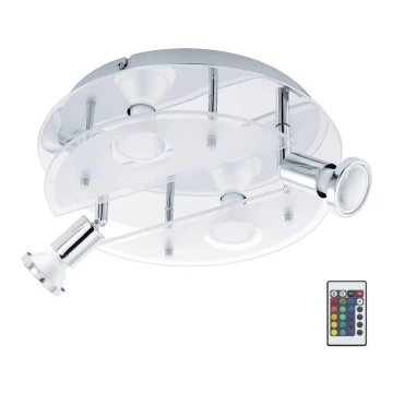 Eglo 75381 - LED RGBW Foco regulable CABO-C 4xGU10/4W/230V + control remoto