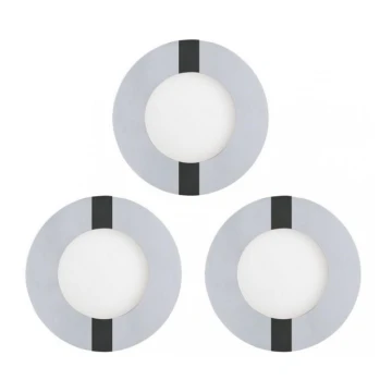 Eglo 78733 - SET 3x Lámpara empotrada LED para baños FUEVA 1xLED/2,7W/230V IP44